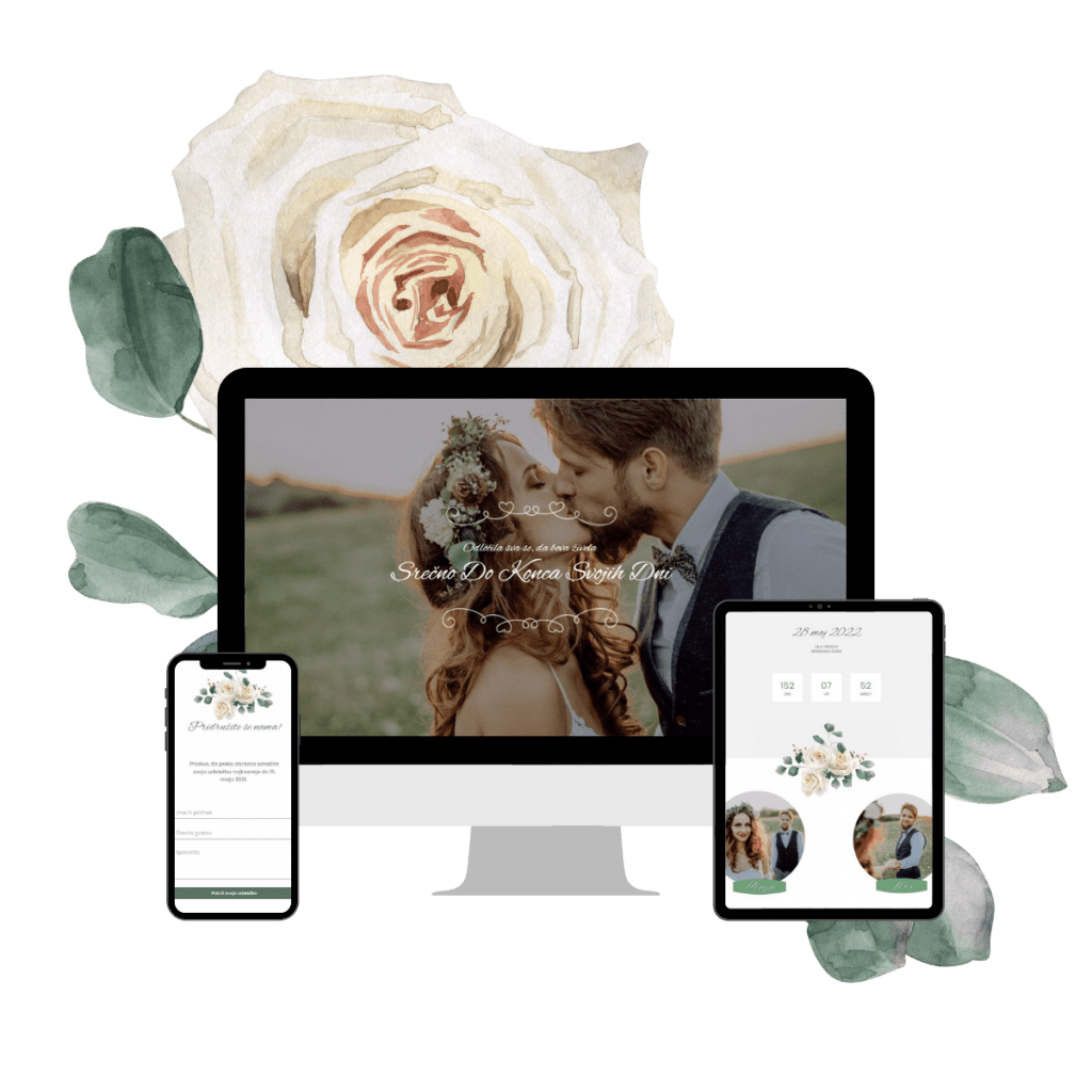 Primer tradicionalna poročna spletna stran